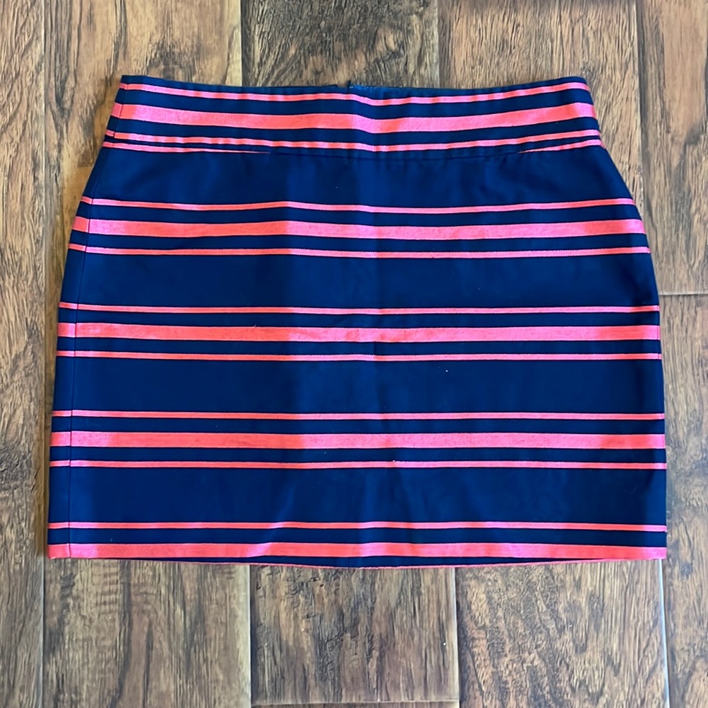Jcrew factory navy and red mini skirt